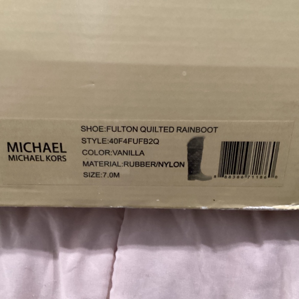 NWOT Michael Kors Fulton Quilted Rubber Rainboots Faux-fur (in box) - Picture 11 of 16